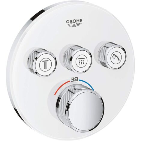 Grohe Grohtherm SmartControl - Mitigeur thermostatique encastré de baignoire à 3 sorties, blanc lunaire 29904LS0 (1/5)