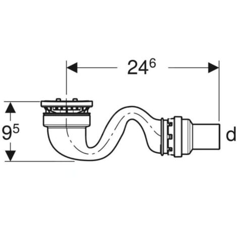 Geberit Sestra - Garniture de vidage pour receveurs, hauteur du robinet 50 mm 550.018.00.1