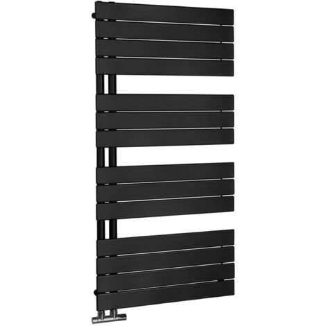 Aqualine – Sèche-serviette électrique 600 x 1222 mm – Puissance 632 W – Acier noir mat – Installation pivotante à 180° – DC626T (1/5)