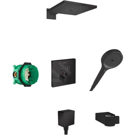 Hansgrohe Raindance E - Set de douche 300 avec thermostat encastré, noir 27918670