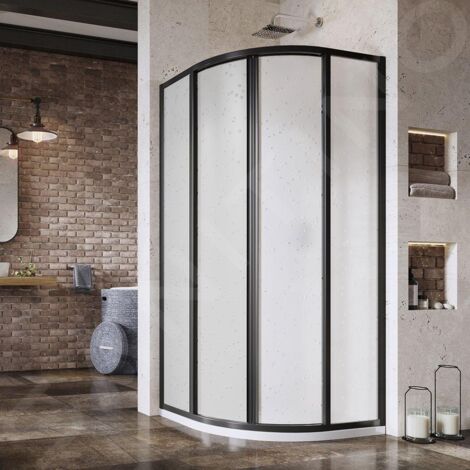 Ravak Supernova - Cabine de douche quart de rond en quatre parties SKCP4-80, 775-795 mm, noir/Pearl 3114O30211 (1/4)