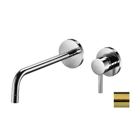 Paffoni Light - Mitigeur de lavabo encastré avec corps, installation de 2 trous, doré brossé LIG105HGSP70 (1/2)