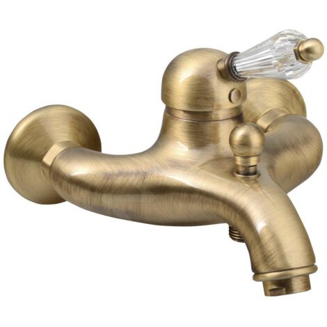 Sapho Kirké - Mitigeur de baignoire, manette cristal, bronze KI10KB (1/3)