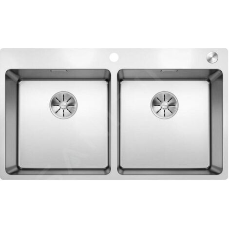 Blanco Andano 400 - Évier 87x50 cm avec commande excentrique PushControl, inox 525249