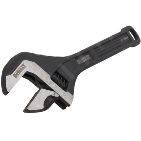Dewalt – Clé à molette 250 mm – Large ouverture mâchoires – Acier pour fixation précise – Ergonomique pour prise en main confortable