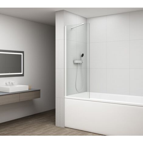 FISA Écran de baignoire 800x1500mm, verre blanc mat/clair (1/2)