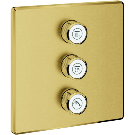 Vanne à encastrer GROHTHERM SMARTCONTROL angulaire, triple cool sunrise brossé GROHE