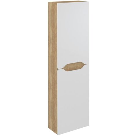 WAVE Meuble de rangement haut 40x140x20cm, blanc/chêne Alabama (1/5)