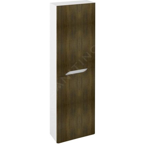 Sapho Mediena - Armoire haute 400x1400x200 mm, 2 portes G/D, blanc mat/chêne graphite MD451 (1/2)