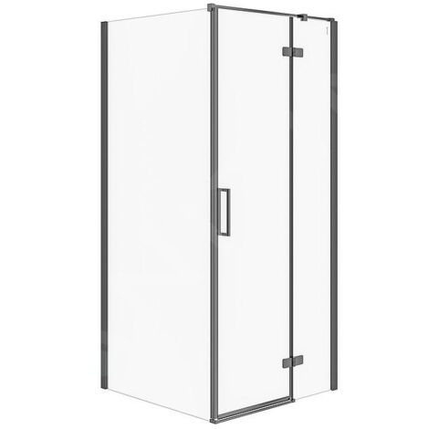 Cersanit Jota - Cabine de douche 90x90 cm, droite, noir/verre clair S160-004 (1/2)