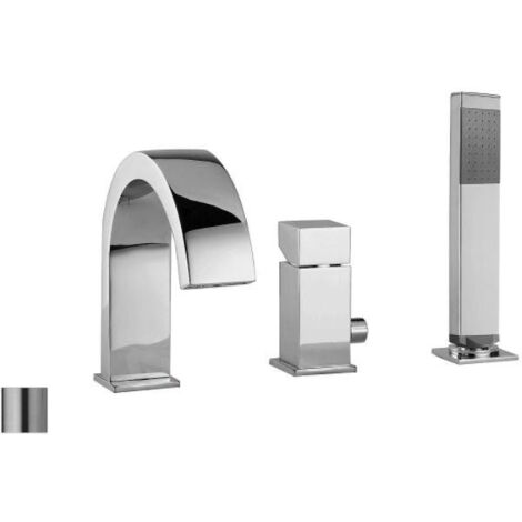 Paffoni Level - Mitigeur sur le bord de la baignoire, installation de 3 trous, inox LEC040ST (1/2)