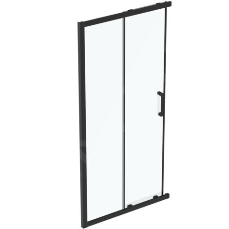 Ideal Standard Connect 2 - Porte de douche coulissante, 2 battants, 1000 mm, noir / verre clair K9262V3 (1/2)