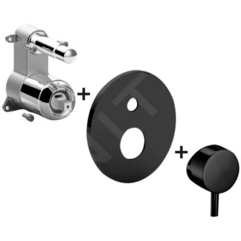 Paffoni Light - Mitigeur encastré pour 2 sorties, noir mat LIGBOX015NO/M (1/2)