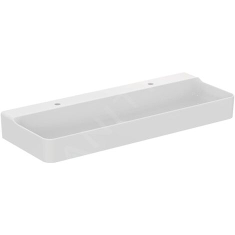 IDEAL STANDARD T384401 Lavabo Conca, 2 trous, sans trop-plein (1/4)