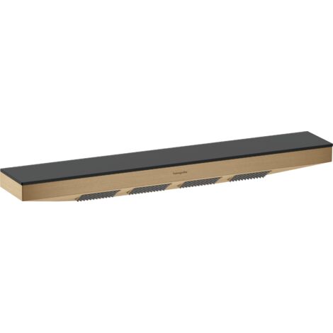 Hansgrohe – Douche de tête avec étagère en verre de sécurité – Finition bronze brossé – Technologie PowderRain – Débit 14,5 l/min – 26243140