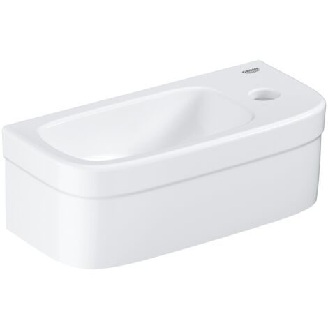 Grohe – Lave-mains suspendu 37x18 cm – Céramique lisse émaillée – 1 trou pour mitigeur – Sans trop-plein – 39327000 (1/7)