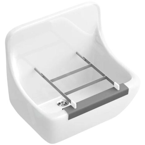 Villeroy & Boch – Vidoir suspendu 46x35 cm en céramique CeramicPlus – Blanc alpin – Installation murale – SKU 691201R1