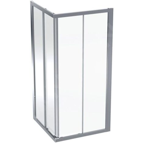 Geberit GEO - Cabine de douche 90x90 cm, argent/verre clair 560.122.00.2 (1/2)