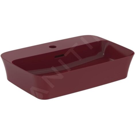 Ideal Standard Ipalyss - Lavabo à poser, 550x380 mm, avec trop-plein, trou pour robinet, Pomegranate E2077V6 (1/5)