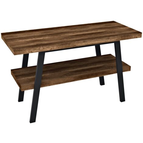 Table de lavabo TWIGA 110x72x50 cm, noir mat/oak foncé (1/5)