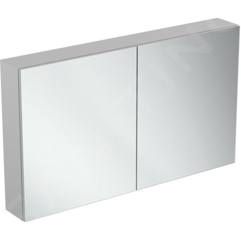 Ideal Standard Mirror&Light - Armoire de toilette avec éclairage LED et prise, 1200x700 mm, aluminium T3499AL (1/5)