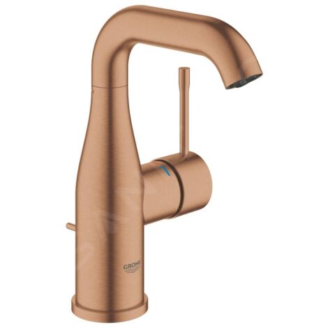 Grohe – Mitigeur de lavabo DN 15 avec garniture de vidage – Finition PVD bronze – Montage monotrou avec levier métallique – 23462DL1