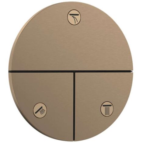 Hansgrohe ShowerSelect Comfort - Inverseur encastré, 3 sorties, bronze brossé 15558140