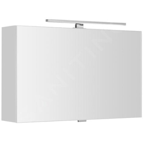 Sapho Cloe - Armoire miroir avec éclairage LED, 800x500x180 mm, blanc CE080-0030 (1/5)