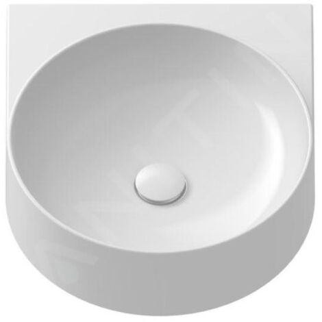 Ravak Yard - Lavabo 405x500 mm, sans trop-plein, sans trou pour robinet, blanc XJX01040000