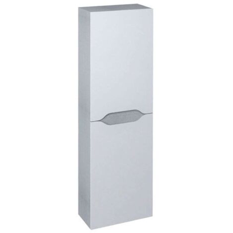 Sapho Wave - Armoire 400x1400x200 mm, 2 portes, blanc/chêne argenté WA250-3011 (1/5)