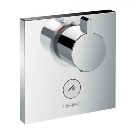 hansgrohe ShowerSelect Thermostat HighFlow encastré pour 1 sortie et un départ supplémentaire Chrome, 15761000 (1/5)