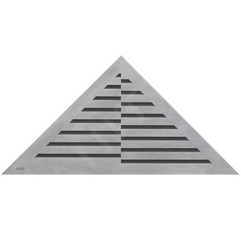 Alcadrain Grilles - Caillebotis pour bac de sol d'angle, mat en acier inoxydable TIME (1/2)