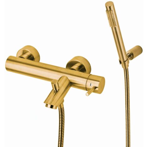 Paffoni Light Exclusive Edition - Mitigeur salle de bains avec accessoires, or brossé LIG023HGSP (1/2)