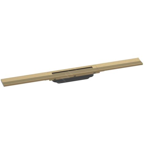 Hansgrohe RainDrain Flex - Caniveau de douche linéaire avec grille en inox 700, pour montage libre, découpable, bronze brossé (1/4)