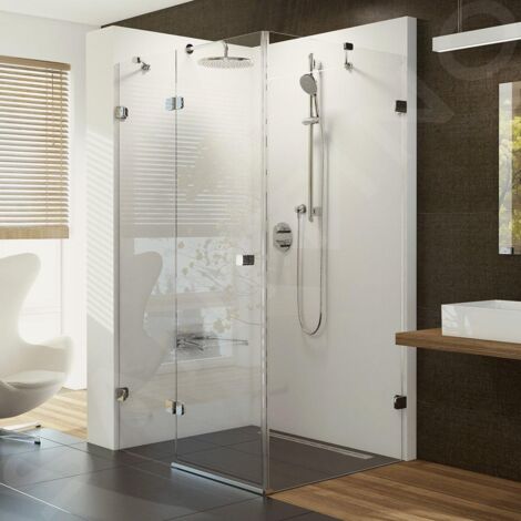 Ravak Brilliant - Cabine de douche BSDPS-120/80 L, 1183-1195x783-795 mm, chrome/verre clair 0ULG4A00Z1 (1/5)