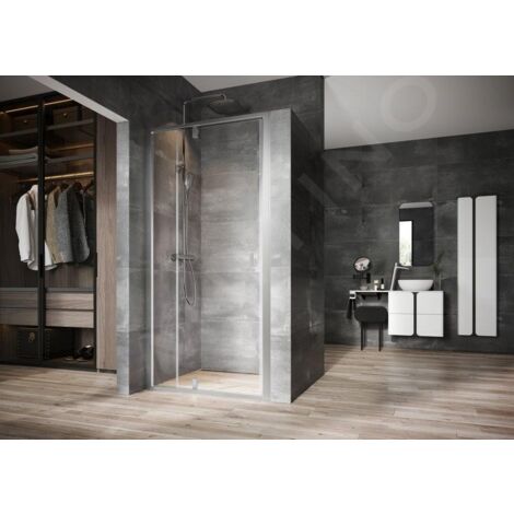 Ravak Nexty - Porte de douche pivotante 1000 mm, verre satiné/clair 03OA0U00Z1 (1/3)