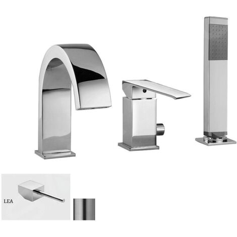Paffoni Level - Mitigeur sur le bord de la baignoire, installation de 3 trous, inox LEA040ST (1/2)