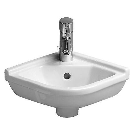 Duravit – Lave-mains d'angle 430x380 mm en céramique sanitaire – Installation murale – 1 trou pour robinetterie – Blanc – 752440000