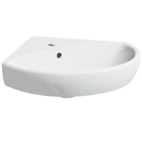 Geberit Selnova - Lave-main d’angle 590x560 mm avec un trou de robinetterie, blanc 501.050.00.5