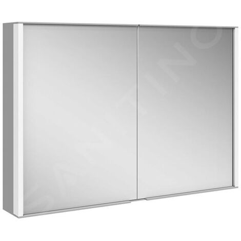Keuco Royal Match - Armoire miroir avec éclairage LED, 1000x700x160 mm, alu elox argenté 12803171311 (1/5)