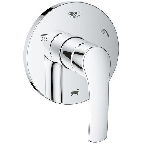 Grohe – Commutateur à 5 voies chrome – Montage encastrable – Commande à levier – Tête de robinet – 19972002 (1/5)