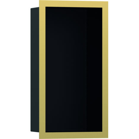 Hansgrohe XtraStoris Individual - Niche murale avec cadre design, 300x150x100 mm, nori mat / aspect d'or poli 56095990 (1/5)
