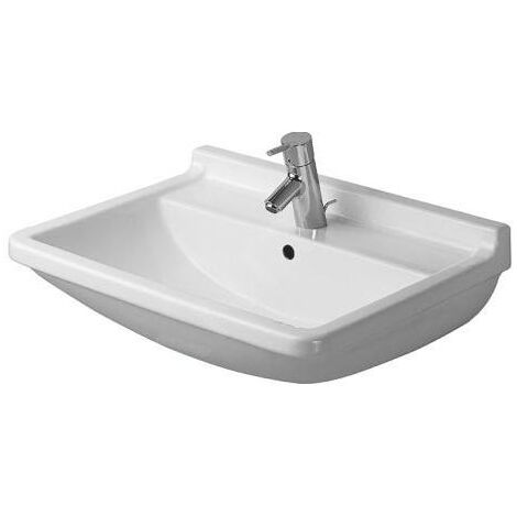 Duravit Starck 3 - Lavabo 550x430 mm, avec un trou pour robinet, blanc 0300550000