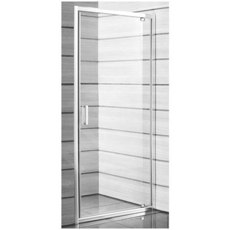 Jika Lyra plus - Porte de douche pivotante G/D, 900x1900, blanc/verre transparent H2543820006681 (1/2)