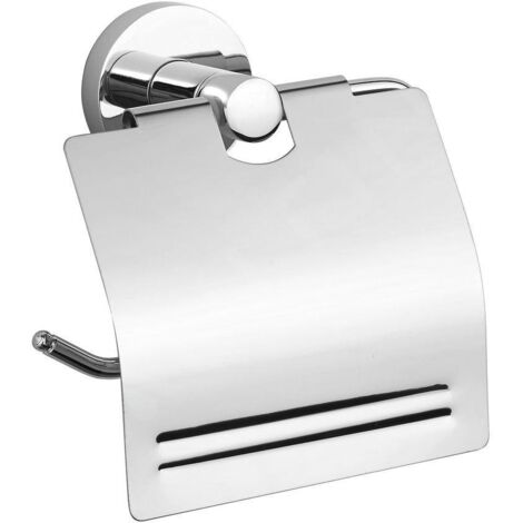 Aqualine Samba - Porte-rouleau toilette avec couvercle, chrome SB107 (1/2)