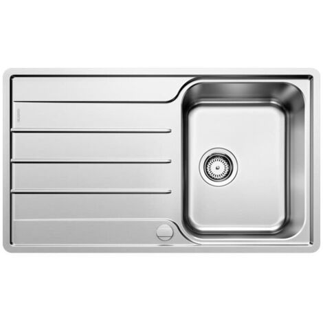 Blanco Lemis 45 - Évier, 860x500 mm, avec commande du vidage, inox brossé 523031 (1/4)