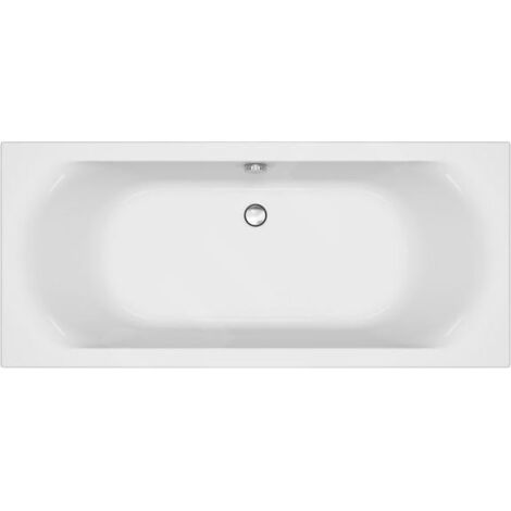 Cersanit – Baignoire rectangulaire 180 x 80 cm en acrylique blanc – Volume 230 l – Pieds réglables inclus – S301337 (1/3)