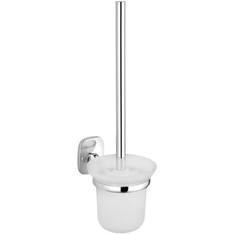 Aqualine Rumba - Brosse WC murale avec support, verre mat/chrome RB108 (1/2)