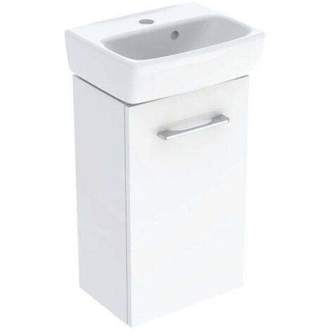 Geberit Selnova Square - Meuble avec lave-mains, 36 x 65 x 25 cm, 1 porte, G/D, blanc brillant 502.742.00.1 (1/2)