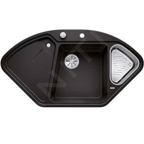 Blanco Delta II - Évier en silgranit 1042x560 mm, avec accessoires, InFino, noir 525868 (1/4)